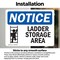 Signmission Ladder Storage Area Sign With Symbol, 5 in W x Rectangle, Vinyl Decal OS-2PACK-NS-D-35-L-13946 - alternate 3